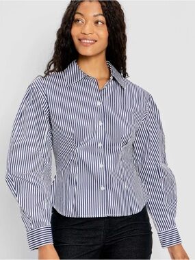 Women’s Size M Barrel Long Sleeve Collared Button Up Shirt— Future Collective
